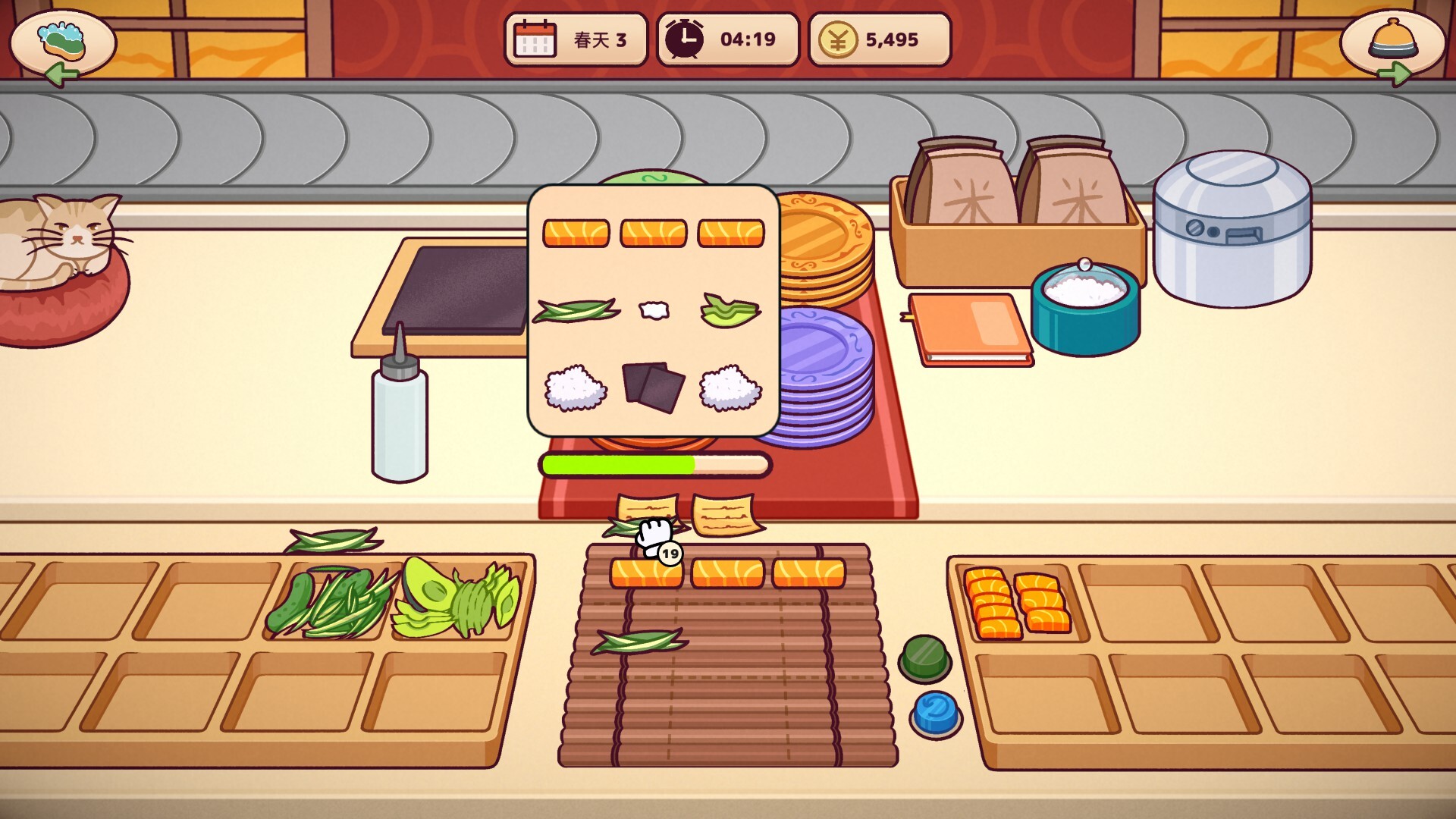 美味回转寿司店模拟器（Ugoku Sushi Bar）v1.0.1 截图2
