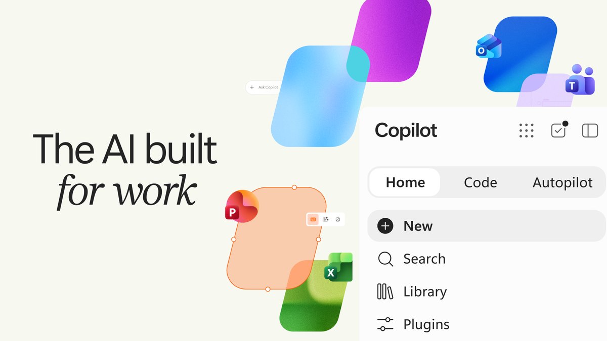 微软新版 Copilot 的 Home、Code、Autopilot 三个入口